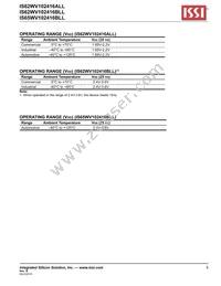 IS62WV102416BLL-25MI-TR Datasheet Page 5