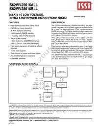 IS62WV25616BLL-55TI-TR Datasheet Cover