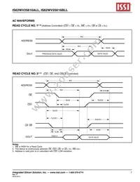 IS62WV25616BLL-55TI-TR Datasheet Page 7