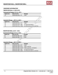 IS62WV25616BLL-55TI-TR Datasheet Page 12