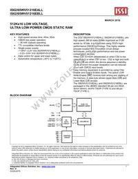 IS62WV51216EALL-55BLI Datasheet Cover