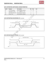 IS62WV6416ALL-55BI-TR Datasheet Page 13