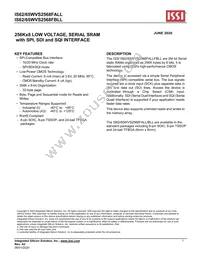 IS62WVS2568FBLL-20NLI Datasheet Cover