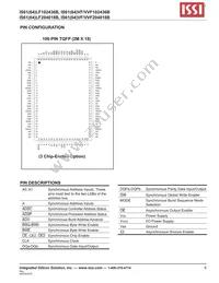 IS64LF204818B-7.5TQLA3 Datasheet Page 9