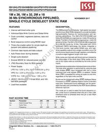 IS64LPS102436B-166B2LA3-TR Datasheet Cover