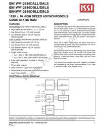 IS64WV12816DBLL-12BLA3 Datasheet Cover