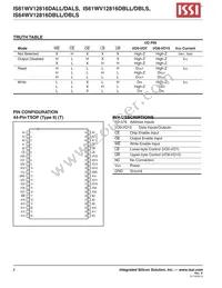 IS64WV12816DBLL-12BLA3 Datasheet Page 2