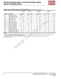 IS64WV12816DBLL-12BLA3 Datasheet Page 10