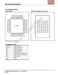 IS64WV25616EDBLL-10BA3-TR Datasheet Page 3