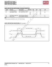 IS64WV3216BLL-15CTLA3 Datasheet Page 13