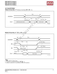 IS64WV51216BLL-10MA3-TR Datasheet Page 11