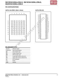IS64WV6416DBLL-10CTLA3 Datasheet Page 3
