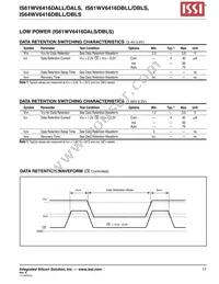 IS64WV6416DBLL-10CTLA3 Datasheet Page 17