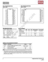 IS65C256AL-25TLA3 Datasheet Page 2