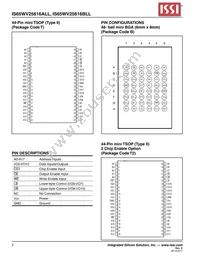 IS65WV25616BLL-70TLA3 Datasheet Page 2