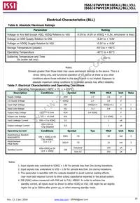 IS66WVE1M16EBLL-55BLI-TR Datasheet Page 19