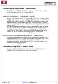 IS66WVE2M16ALL-7010BLI-TR Datasheet Page 17