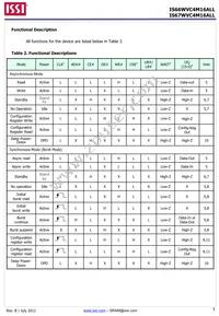 IS67WVC4M16ALL-7010BLA-TR Datasheet Page 5