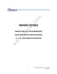 ISD4003-04MEIR Datasheet Cover