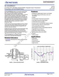 ISL12022MIBZR5421 Datasheet Cover