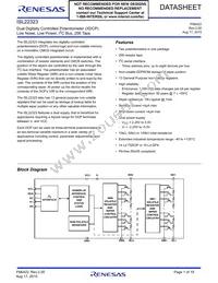 ISL22323WFR16Z-TK Datasheet Cover