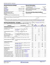 ISL43122IHZ-T Datasheet Page 3