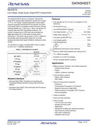 ISL43210IH-T Datasheet Cover