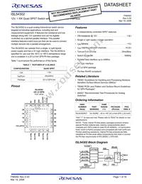 ISL54302IRZ-T Datasheet Cover