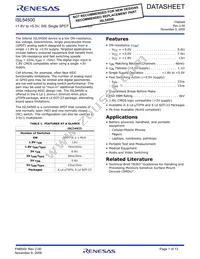 ISL54500IRUZ-T Datasheet Cover