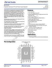 ISL78419ARZ-T Datasheet Cover