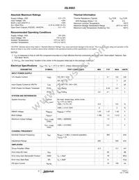 ISL9502CRZ-T Datasheet Page 3