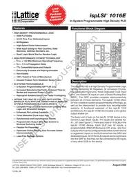 ISPLSI 1016E-80LT44I Datasheet Cover