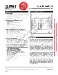 ISPLSI 2032A-80LT48I Datasheet Cover