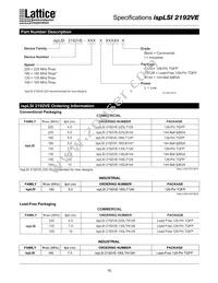 ISPLSI 2192VE-225LT128 Datasheet Page 15