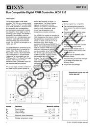 IXDP610PI Datasheet Cover