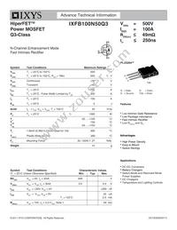 IXFB100N50Q3 Datasheet Cover