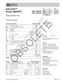 IXFE24N100 Datasheet Cover