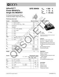 IXFE80N50 Datasheet Cover