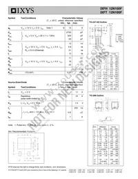 IXFH12N100F Datasheet Page 2