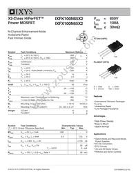 IXFK100N65X2 Datasheet Cover