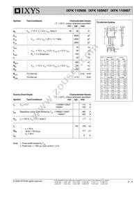 IXFK110N07 Datasheet Page 2