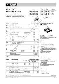 IXFN180N07 Datasheet Cover