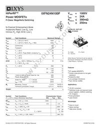 IXFN24N100F Datasheet Cover