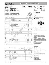 IXFN340N06 Datasheet Cover