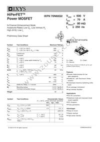 IXFN70N60Q2 Datasheet Cover