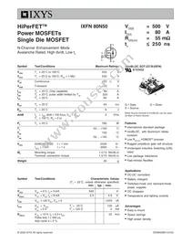 IXFN80N50 Datasheet Cover