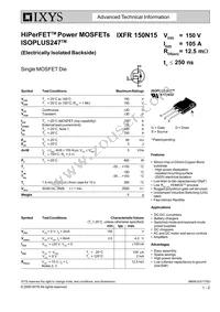 IXFR150N15 Datasheet Cover