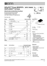 IXFR15N80Q Datasheet Cover