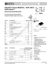 IXFR70N15 Datasheet Cover