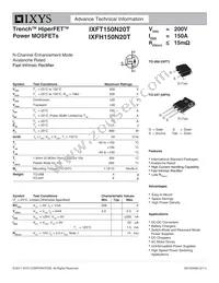 IXFT150N20T Datasheet Cover